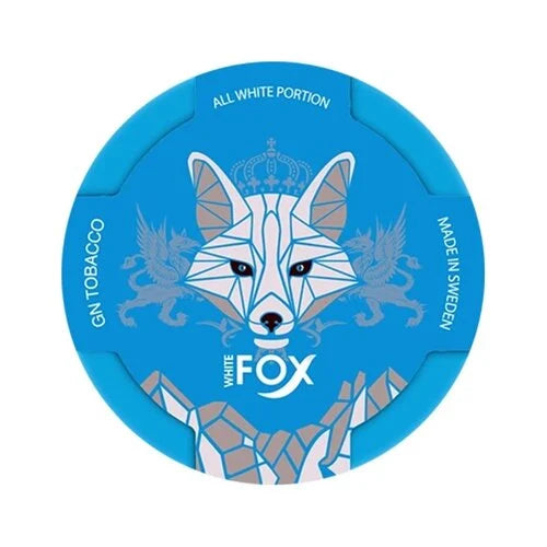 White Fox Mint Slim nicotine pouch can